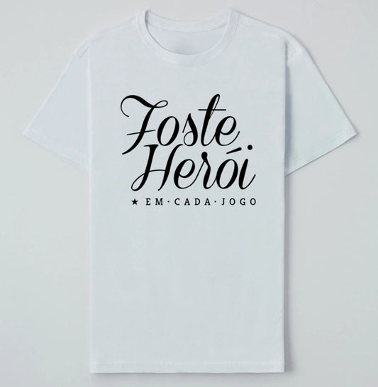 Camiseta Herói - Branca