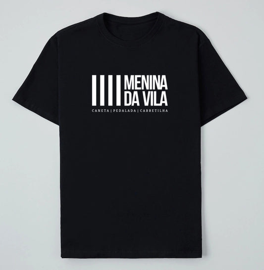 Camiseta Menina da Vila - Preta
