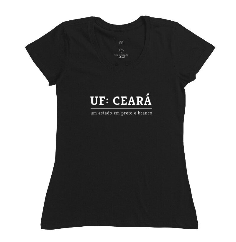 Camiseta UF Ceará - Preta (Produto Oficial - Licenciado)